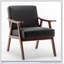 Chaise confortable de style Mid-Century moderne avec structure en bois massif robuste et conception ergonomique pour une détente ultime