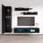 85" Modern Floating Wall Mounted Entertainment Center with 16-Color LED Lighting, High Gloss Finish-522205348