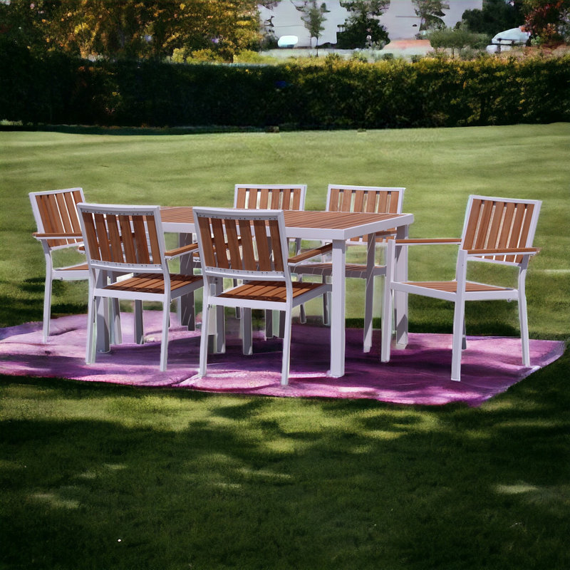 Ensemble de salle à manger rectangulaire pour 6 personnes 60,24 po Selbin