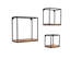 Leopoldo 3 Piece Solid Wood Accent Shelf