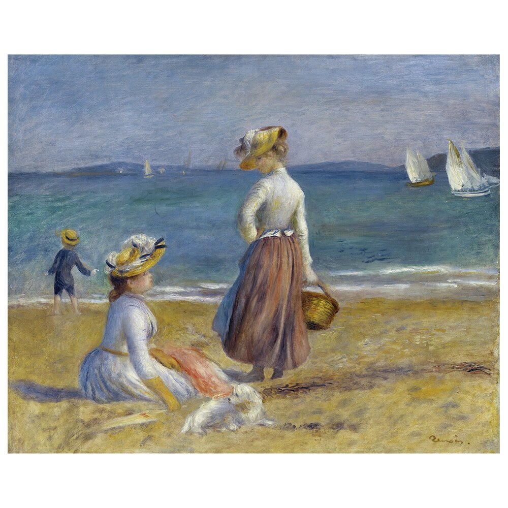 Leinwandbild Figures on the Beach von Pierre-Auguste Renoir