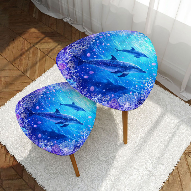 Ensemble de 2 tables gigognes Triangle Nesting