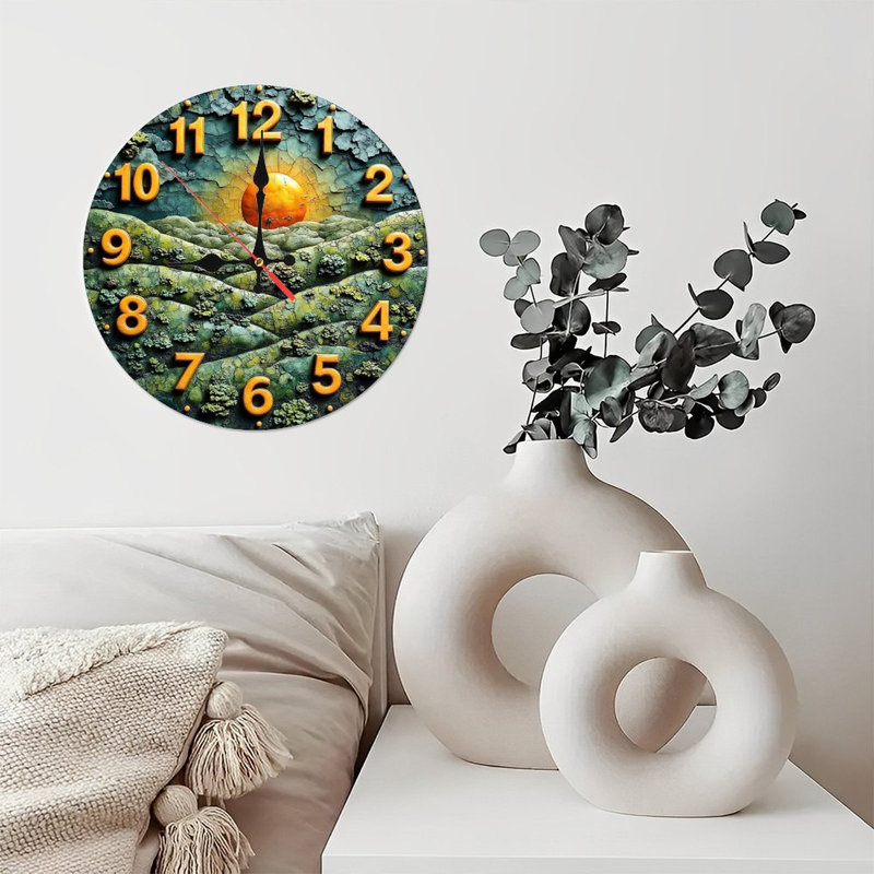 Horloge murale coucher de soleil