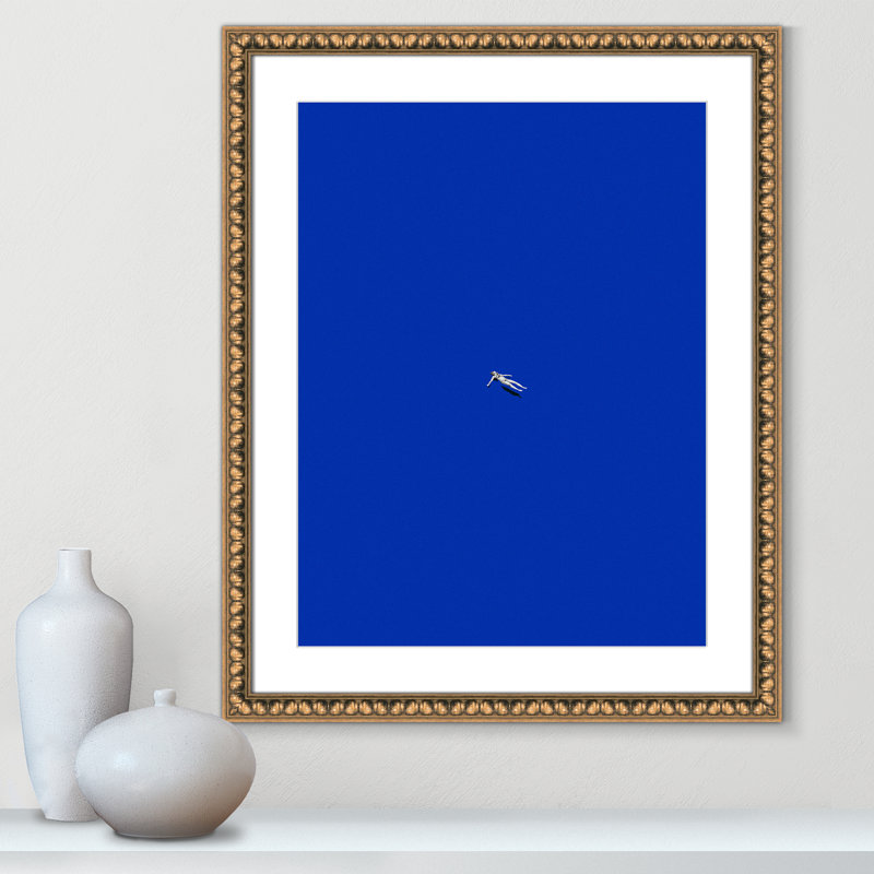 «No stress print» par Leon, Imprimé mat, Perles de feuilles dorées, L 24,5 po x H 30,5 po
