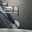 Garniture de robinet de baignoire à fixation au plancher à poignée simple avec douche à main chaude-38031230