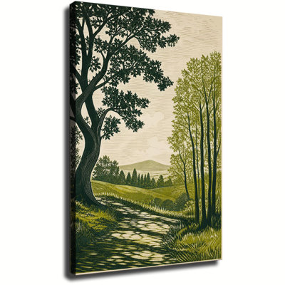 Toile de lin classique classique décor de montagne