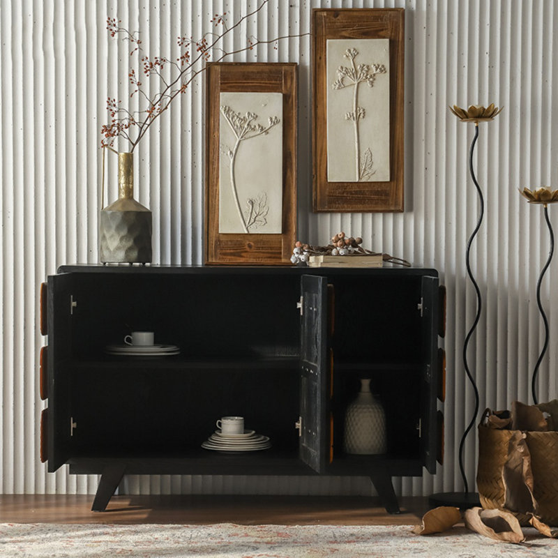 American Retro Checkered Sideboard