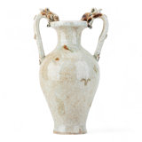Celadon Crackle Vase with Dragon Handles
