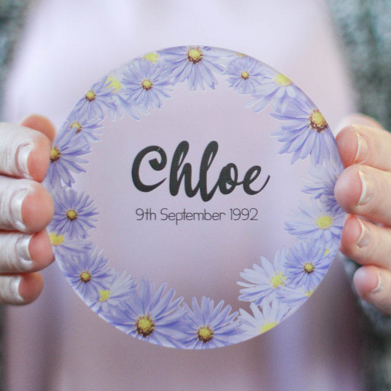Acrylic Round 1 Piece Coaster, Yes