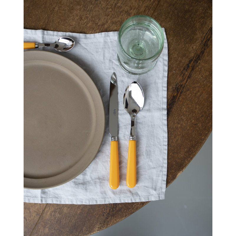 Sabre Paris - 24 Pieces Cutlery Set Pop Unis, Yellow