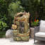 Fiberglass and Resin Tiered Woodcut Fountain-97804529