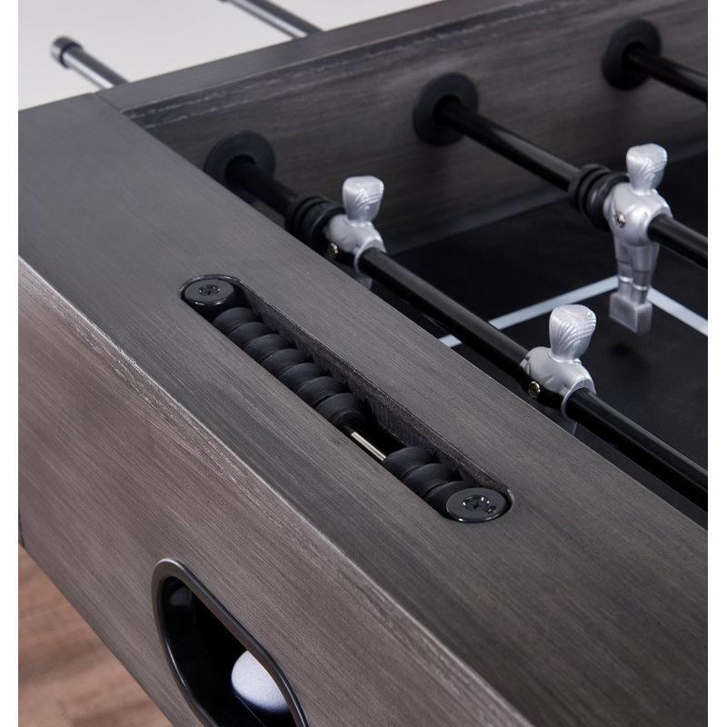 Gray Kona Finish Foosball Table with X-Shaped Legs