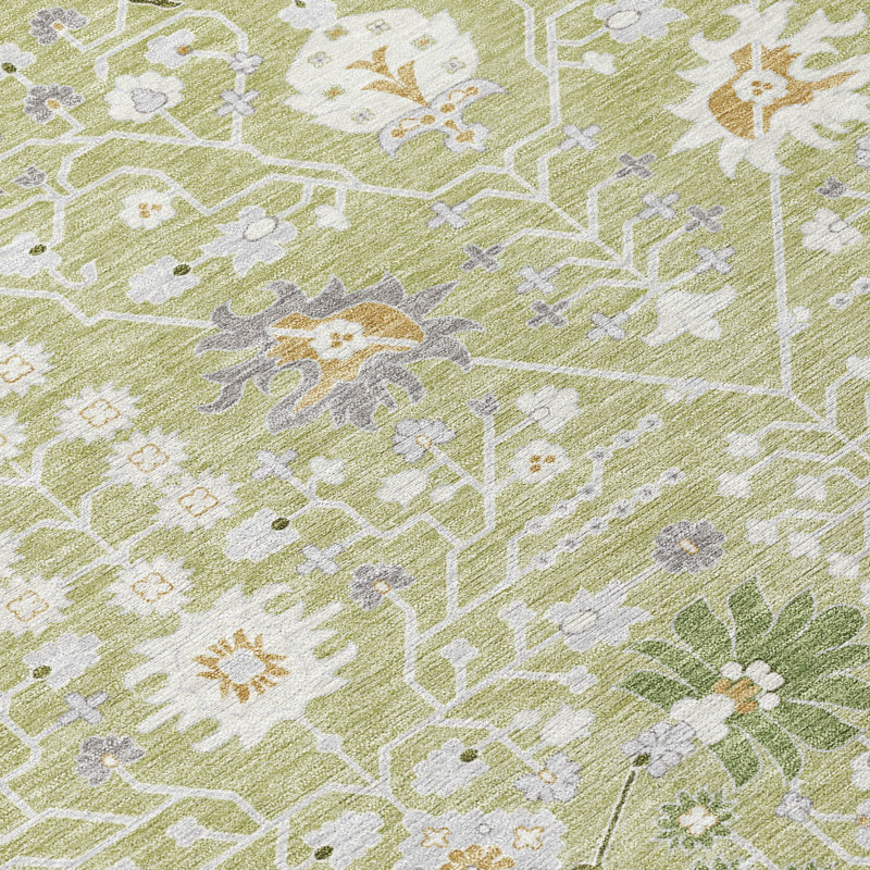 Aloe Green Flat Woven Synthetic Indoor/Outdoor Rug
