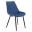 Losantville 46cm H Tufted Velvet Upholstered Upholstered Back Side Chair in Navy