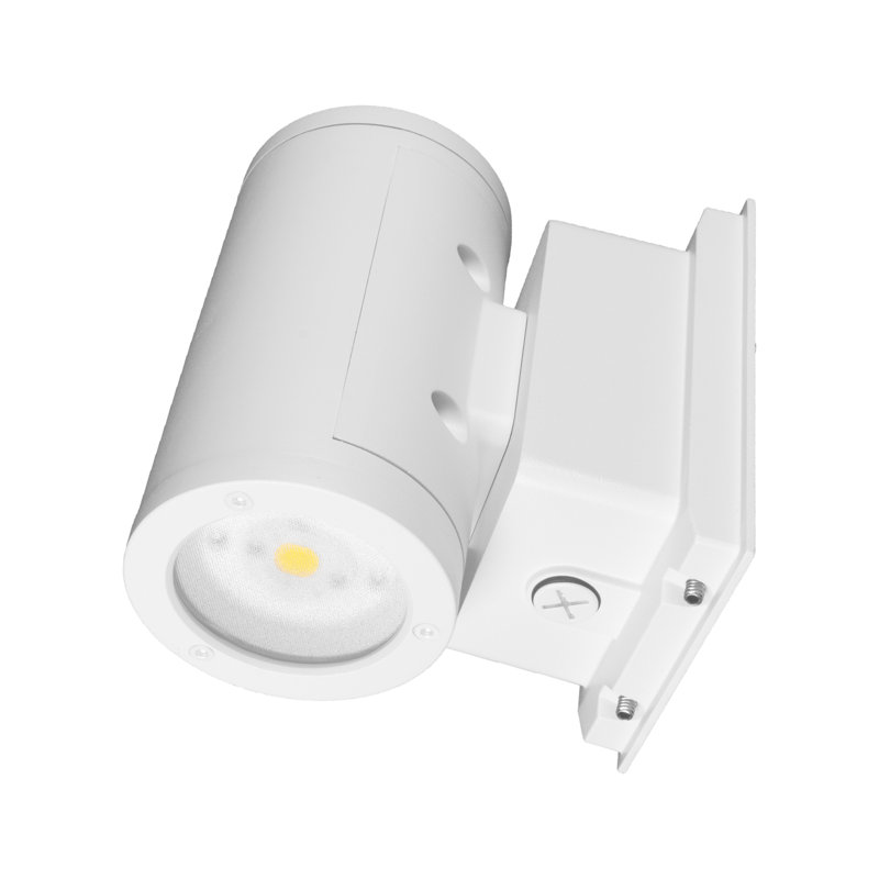 White Matte Cylinder LED Outdoor Wall Light