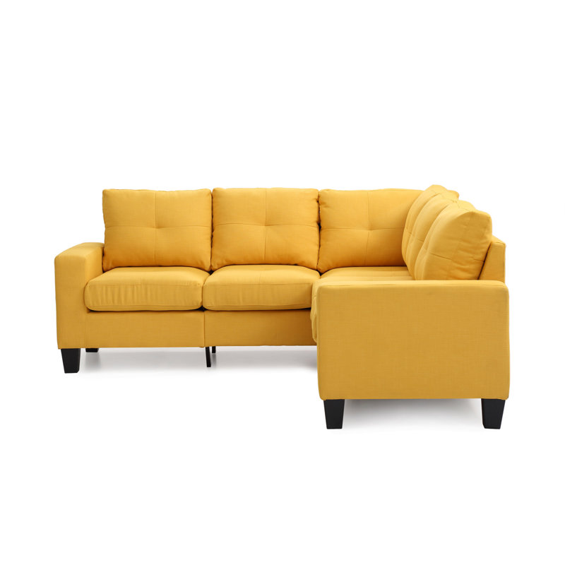 Canapé modulaire pour salon Furniture, Mélange de lin jaune