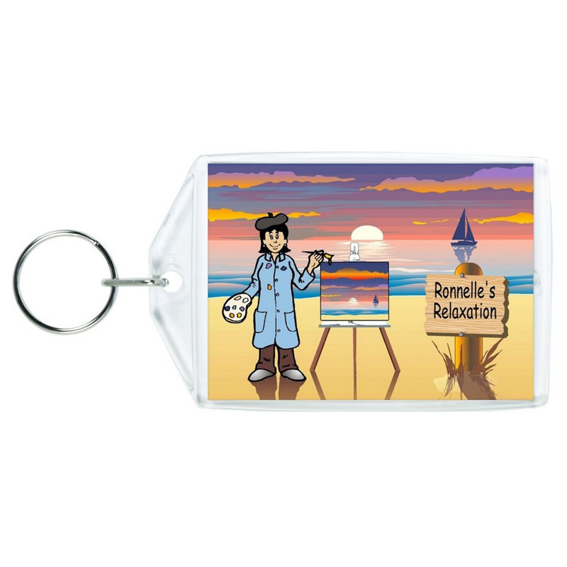 Personalized Artist - Porte-clés en acrylique pour femme