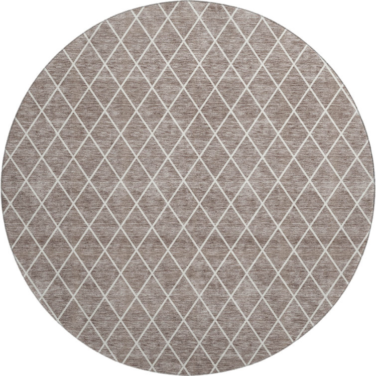 Premium Machine Washable Prisco Taupe Rug