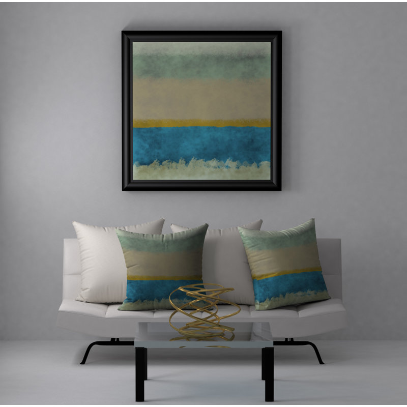 Abstract Throw Pillow, 18" H x 18" W