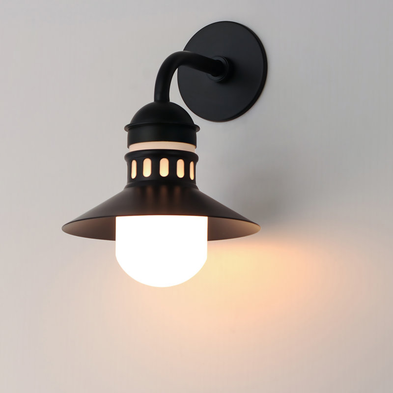 Aluminum Wall Light, Black, 14.5" H x 9.75' W x 11.25" D