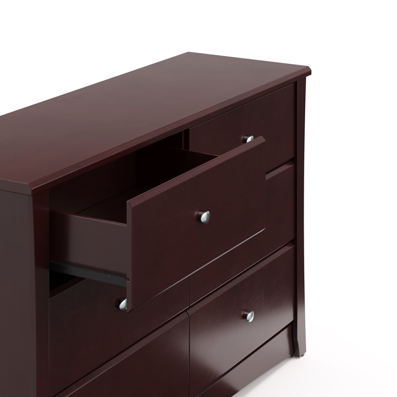 Crescent 6 Drawer Double Dresser, Espresso