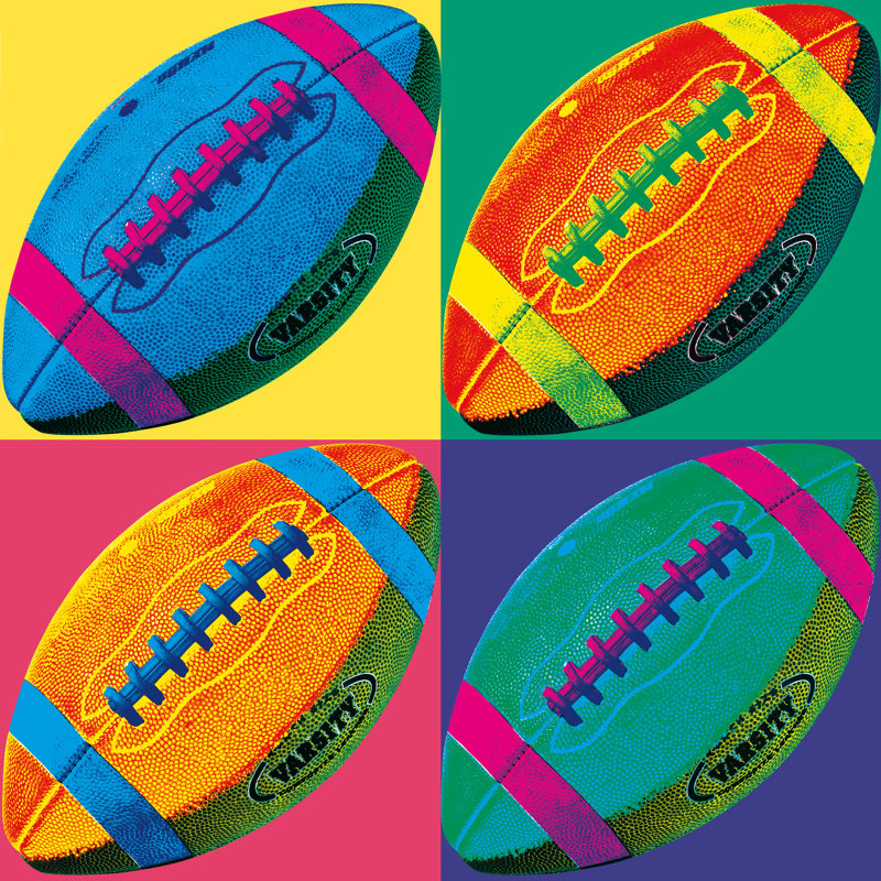 «Ball Four Football Crop» sur toile, H 12 po x l 12 po