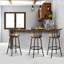 Tabouret de bar pivotant rembourré avec structure en métal Lanxton-90613729