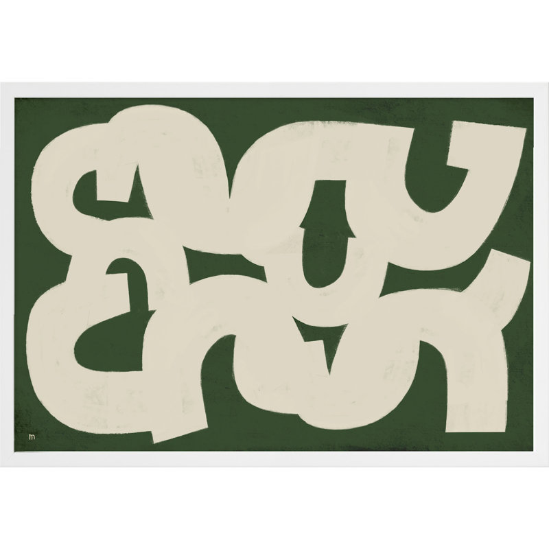 Rhyth par StudioM - peinture encadrée, H 14 po x l 20 po, Cadre blanc