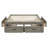 Full Size Platform Bed with 6 Storage Drawers, Antique Gray-1479010016-1479010018