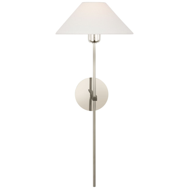 Hackney 1 - Light Candle Wall Light, Polished Nickel