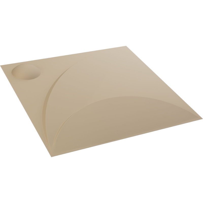 Panneau mural blanc 19,625 "H x 19,625", UltraCover Satin Smokey Beige