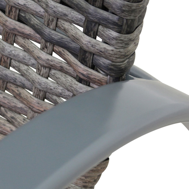 Chaise longue simple 81,69 po, Brun, Gris foncé