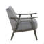 Fauteuil d'appoint décontracté en velours gris 1 pièce-1331251453