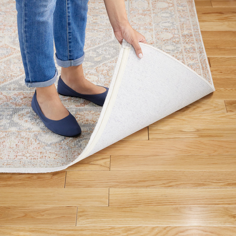 Brown and Grey Synthetic Medallion Washable Runner Rug