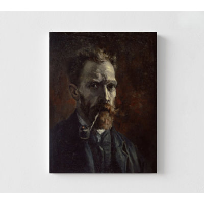 Autoportrait avec tuyau par Vincent Van Gogh, portrait de Van Gogh, portrait de gingembre, art mural, reproduction de peinture sur tuyau, reproduction de portrait célèbre