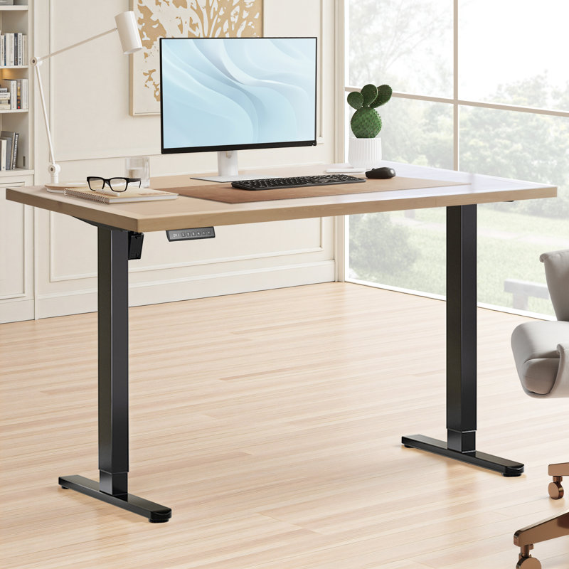 Standing Desk Frame With Powerful Brushless Motor, Double Crossbeam Structure, Thick Adjustable Desk Legs