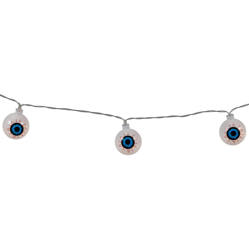 Lumières d'Halloween injectées de sang - DEL blanc chaud - fil transparent 4,5 pi - 10 carats