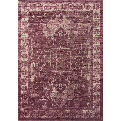 Tapis traditionnel Mekalah mauve oriental