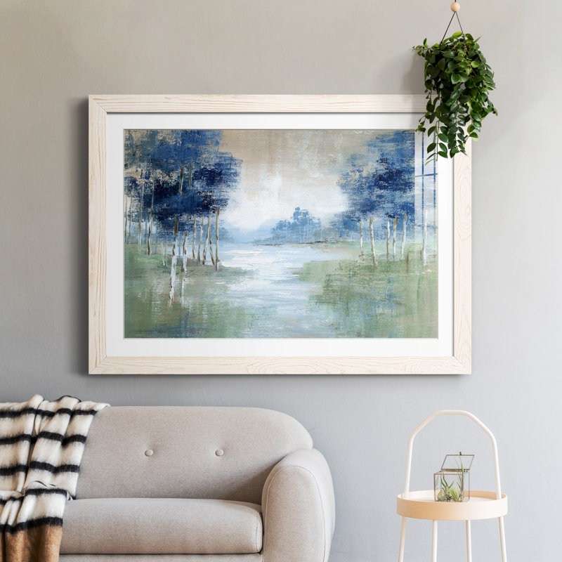 Birch River - peinture encadrée, Cadre blanc, H 37,5 po x l 27,5 po x P 1,5 po