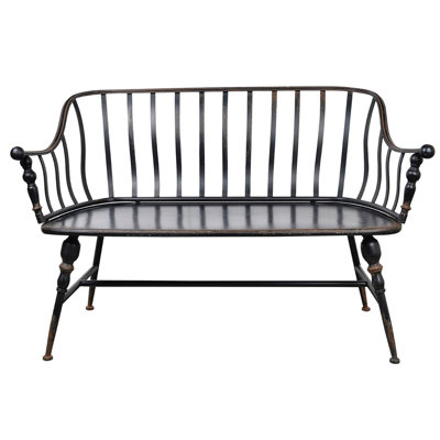 50x25x32" Warren Metal Settee Bench