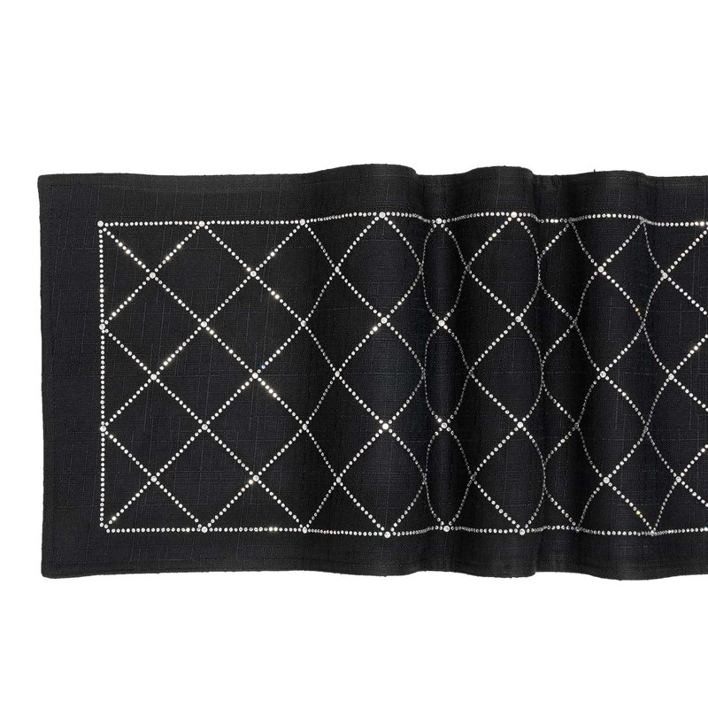 Table Runner, 108" x 13", Black