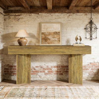Console 63 po de long pour le vestibule, brun