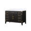 Meuble-lavabo simple en chêne noir 48 po X P 22 po D, avec plateau en marbre de culture