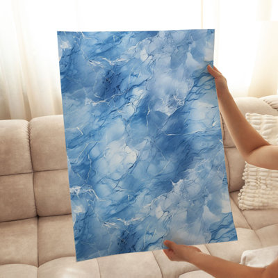 Motif abstrait géométrique bleue III