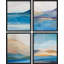 Pastel Blue Beach Shore Landscape - Ensemble de 4 reproductions de cadres photo simples-97762616-97762615