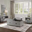 Table de bout avec rangement gris colombe
