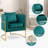 Velvet Modern Barrel Accent Chair with Pillow-692414174