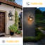 Appliques murales d'extérieur 16,5 pouces imperméables noires, paquet de 2 - porche en verre transparent, patio, luminaires de garage