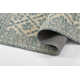 Anders Traditional Floral Wool and Nylon Blue Area Rug