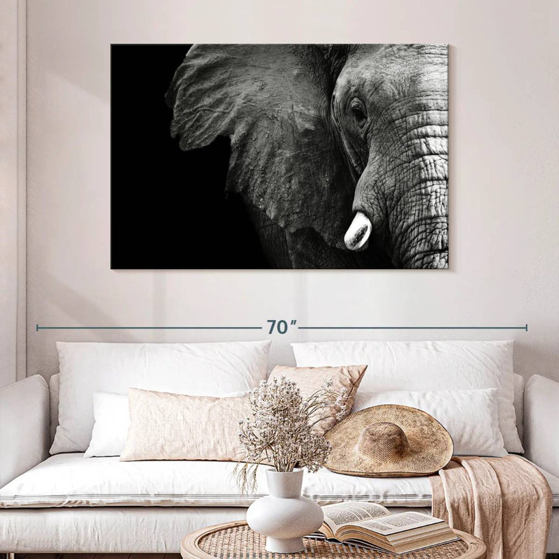 Wise Elephant, 32" H x 48" W